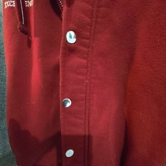 Canadian Vintage Red & Grey Varsity Jacket Size XL Tall Canada Embroidered - Picture 2 of 11